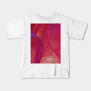 abstract contemporary design in many shades  of pink and purple Kids T-Shirt